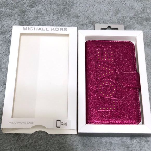 Michael Kors Accessories - MICHAEL KORS FOLIO LOVE HOT PINK CASE